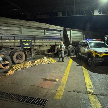 Caminhoneiro de 34 anos é flagrado ao transportar mais de 200 quilos de droga